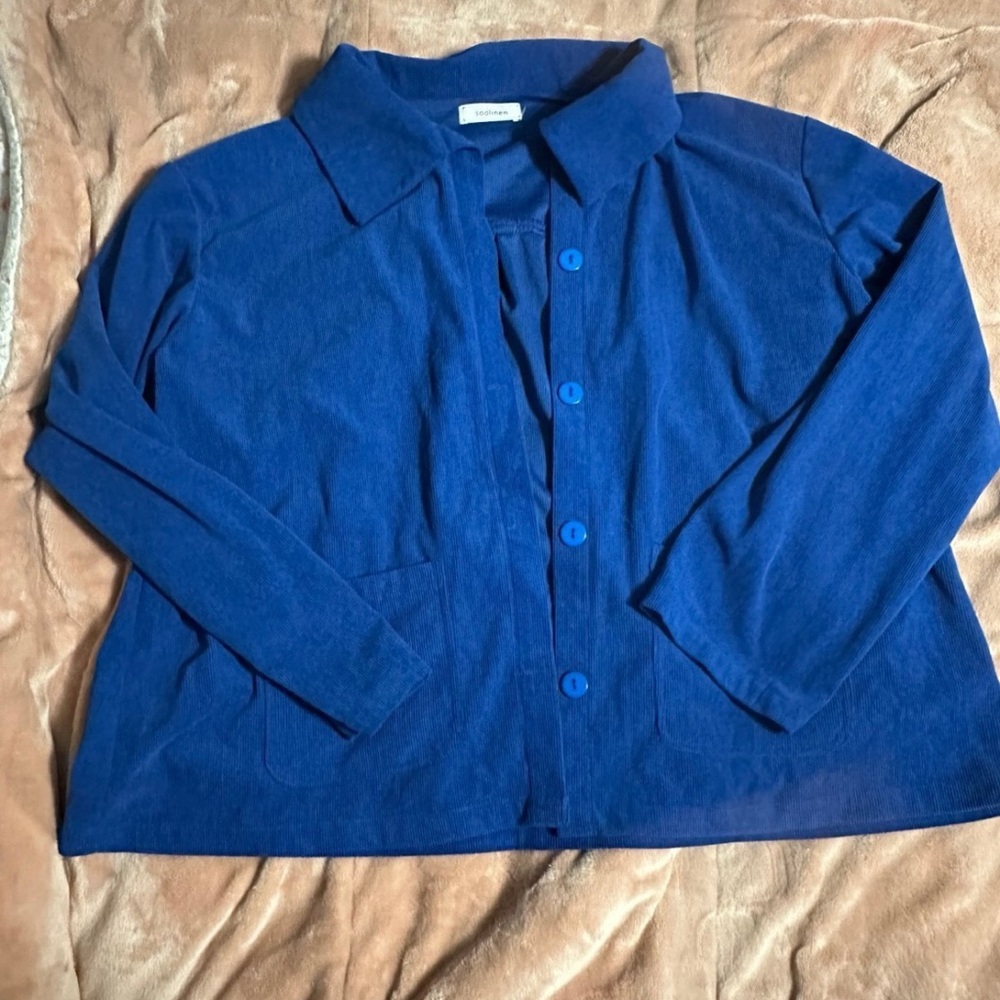 Soolinen Blue Button-Up Shirt